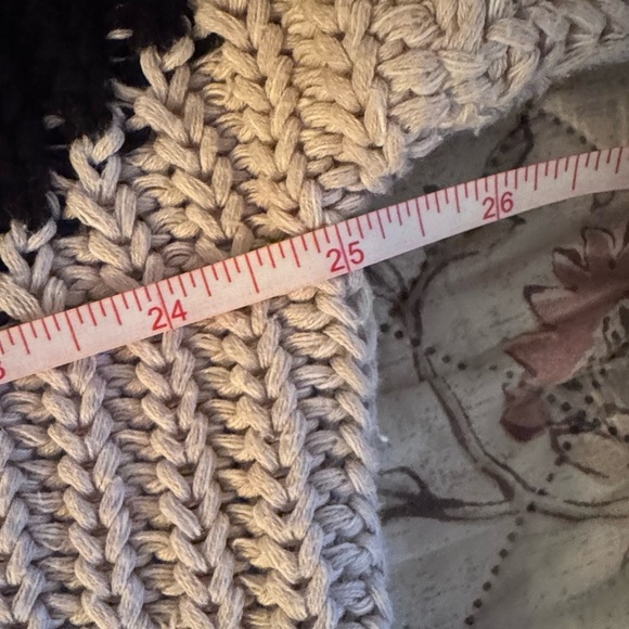 Autumn Leaves Tan Multi Chevron Stripe Knit crop sweater size S - Picture 8 of 11